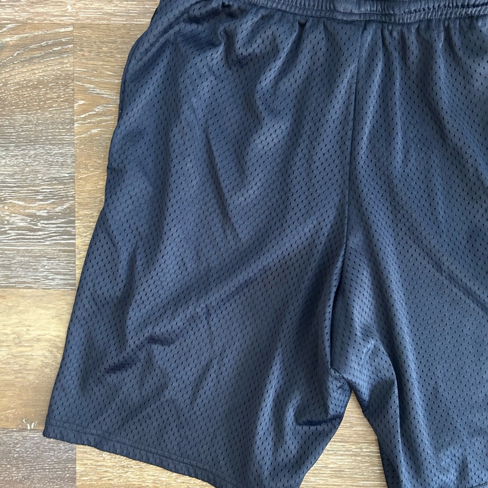 Men’s Hanes Sport navy blue mesh drawstring shorts size S - Picture 9 of 10